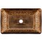 Vigo Donatello Golden Green Glass 22 in. L x 15 in. W x 5 in. H Rectangular Vessel Bathroom Sink VG07045 - alternate 5