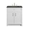 James Martin Vanities Bellshire 30" Single Vanity, Bright White w/ 3 CM Parisien Bleu Silestone Top 660-V30-BW-3PBL - alternate 1