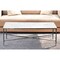 Homeroots 28" White And Brown Genuine Marble And Aluminum Metal Coffee Table 565094 - alternate 1
