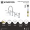 Kingston Brass Bridge Kitchen Faucet with Brass Sprayer, Brushed Nickel KS2338TKL - alternate 3