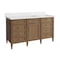 James Martin Vanities Brittany 60" Sgl Vanity, Pecan w/ Sgl Hole 3 CM White Zeus Silestone Top and Matching Backsplash 655-V60S-PCN-1WZ - alternate 3