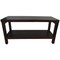 Homeroots Rectangular Teak Shower Outdoor Bench With Shelf In Brown Finish 376669 - alternate 1