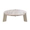 Homeroots 48" White and Silver Marble and Stainless Steel Round Coffee Table 372310 - alternate 5