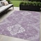 Homeroots 5' X 8' Lavender Plum And Ivory Medallion Washable Indoor Outdoor Area Rug 589045 - alternate 1