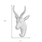Homeroots Dugaleon VII White Ibex Coat Hook 12" X 6" White Ibex Resin Hanging Dimensional Sculpture w/ Hooks 608669 - alternate 3