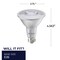Bulbrite 75-Watt Equivalent Dimmable Flood PAR30LN Medium E26 LED Light Bulb, 2700K, 6PK 861737 - alternate 4