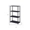 Homeroots 44" Black Metal and Wood Four Tier Etagere Bookcase 486302 - alternate 4
