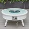 Leisuremod Walbrooke Modern White Patio Conversation With Round Fire Pit & Tank Holder, Light Grey WW-29-24-57-31-LGR - alternate 5