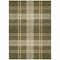 Homeroots 3' X 5' Olive Green Gold And Brown Plaid Washable Indoor Outdoor Area Rug 596351 - alternate 1