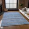 Homeroots 8' X 10' Sky Blue And Navy Blue Striped Washable Indoor Outdoor Area Rug 577808 - alternate 5