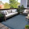 World Rug Gallery Contemporary Bordered Weather Resistant Reversible Indoor/Outdoor Rug 5 ft x 7 ft Blue WR111BLUE5X7 - alternate 1
