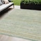 Homeroots 5' X 8' Mint Green Striped Washable Indoor Outdoor Area Rug 607963 - alternate 1