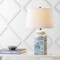 Jonathan Y Audrey 24.5" Chinoiserie LED Table Lamp, Blue/White JYL5052A - alternate 4