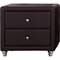 Homeroots Brown Upholstered 2 Drawer Nightstand 396979 - alternate 1