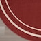 Homeroots 6' Red And Ivory Round Indoor Outdoor Area Rug 545947 - alternate 5