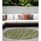Homeroots 8' Round Green Round Abstract Washable Non Skid Indoor Outdoor Area Rug 559645 - alternate 1