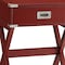 Homeroots 24" Red Wood Cross Legs End Table With Drawer 286306 - alternate 6