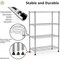 Factory 2U Wire Shelving Unit, 14inD x 30inW x 47inH, 4 Shelves, Medium Duty 250 lbs Per Shelf, Chrome 803970 - alternate 4