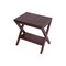 Homeroots Compact X Shape Teak Shower Outdoor Bench With Shelf In Brown Finish 376688 - alternate 4