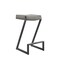 Homeroots 30" Gray and Black Faux Leather and Iron Backless Bar Height Bar Chair 569179 - alternate 7