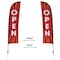 Showdown Displays 13 Ft  Premium Blade Sail Sign Kit (Double-Sided With Ground Spike Base) - Open Red Burst 908120-001 - alternate 3