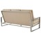 Leisuremod Jefferson Contemporary Velvet Sofa with Silver Frame, Beige JAS77BG - alternate 4