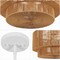 Jonathan Y Elliott 24" 5-Light Coastal Bohemian Adjustable Metal Hand-Woven Rattan-Look Paper Rope 2-Tier Drum JYL9563A - alternate 7
