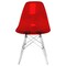 Leisuremod Dover Dining Side Chair with Acrylic Legs, Transparent Red, 4PK EPC19TR4 - alternate 5