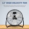 Edendirect 12 inch 3 Speed Black Floor Fan for Living Room ZR-HIFANXFLOOR12 - alternate 3