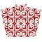 Homeroots 8" x 8" Brick Red And White Scroll Peel and Stick Removable Tiles 400424 - alternate 2