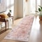 World Rug Gallery Vintage Bordered Machine Washable Non Slip Runner Rug 2 ft 6 in x 10 ft Red 6027RED2X10 - alternate 1