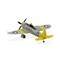 Homeroots 4" Yellow and Gray Metal Hand Painted P-47D Thunderbolt Model Airplane 489469 - alternate 3