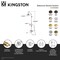 Kingston Brass Wall Mount Rain Drop Shower System with Hand Shower, Brushed Brass CCK3667BEX - alternate 2