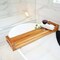 Homeroots 29"W Natural Teak Bath Tray and Seat with Handles 376659 - alternate 4
