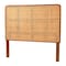 Bali & Pari Caspia Bohemian Natural Rattan and Mahogany Wood Queen Size Headboard 251-13905-ZORO - alternate 1
