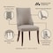 Manhattan Comfort Connie Dining Chair in Taupe - Set of 4 2-DC095-TP - alternate 6