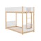 Flash Furniture Dallas Bunk Bed Twin Over Twin, Convertible Solid Wood Bunk Bed Frame w/Ladder, White/Natural MG-0900-30-TTB-WHNAT-GG - alternate 4