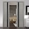 Sartodoors Slab Barn Door Panel 30 x 80 inches, Planum 0040 Grey Oak with Black Glass, Sturdy Finished Doors,  PLANUM0040S-SS-30 - alternate 2