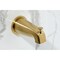 Kingston Brass Double-Handle Tub and Shower Faucet with Knurled Handle, Brushed Brass KBX8147KNL - alternate 2