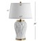Jonathan Y Prague 28" Ceramic Marble LED Table Lamp, White/Gold JYL3053A - alternate 5