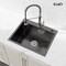 Wrightmaster 23 in. Drop-In Single Bowl 20 Gauge Black Stainless Steel Kitchen Sink with Drain and Hook ZOR-BL02D-231908 - alternate 4