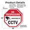 Signmission No Trespassing Monitored By CCTV, 18 inch X 18 inch, Plastic Sign, 2PK OC-P-2PACK-18-33 - alternate 4