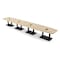 Skutchi Designs Boat Conference Table With Power Unit, 48 in W, 264 in L, Brown HAR-BOT-48x264-DOU.BK-K525-EBLK - alternate 1