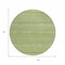 Homeroots 8' Fern Green And Sage Round Striped Washable Indoor Outdoor Area Rug 615340 - alternate 3