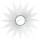 Homeroots 32" Silver Metal Sunburst Geometric Framed Accent Mirror 636065 - alternate 1