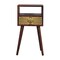 Homeroots 23" Brown Solid Wood Square One Drawer Nightstand 651562 - alternate 1