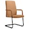Leisuremod Evander Office Chair in Upholstered Leather and Iron Frame, Acorn Brown EGO23LBRL - alternate 1