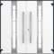 Vdomdoors Metal Double Doors Deux 1717 Gray Graphite Frosted Glass Entry Modern Painted (W72xH80) Left hand O DEUX1717DEXD-GRE-W72xH80-LH-O - alternate 2