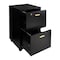 Lavish Home 2 Drawer Wood File Cabinet Filing Cabinet with Lock Rolling File Cabinet for Under Desk Storage 80-FC-4-BLK - alternate 5