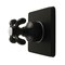 Kingston Brass Single-Handle Six-Way Diverter Valve with Square Trim Kit, Matte Black KS4040TX - alternate 1